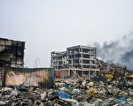 天津爆炸現場(DUFOUR/AFP/Getty Images)