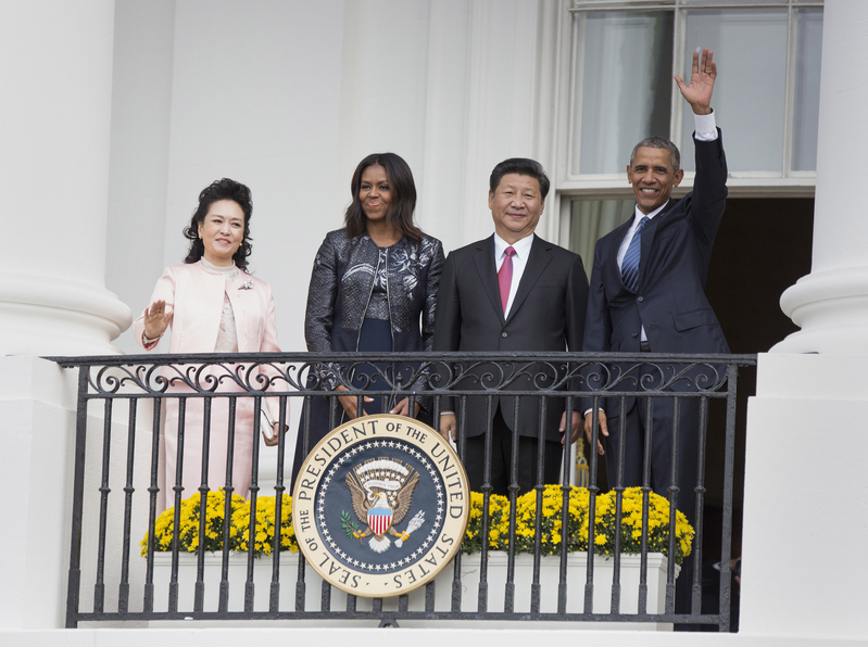 美國總統奧巴馬今天(25日)上午在白宮為習近平舉行歡迎儀式。(Getty Images)