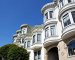 旧金山湾房子窗维多利亚风格。（fotolia）
