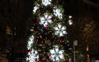 马州洛城圣诞点灯 感受欢乐节日气氛