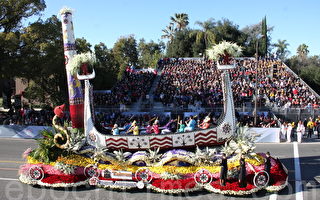 洛杉磯玫瑰花車遊行 華裔觀眾共襄盛舉