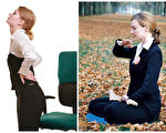 最新研究提出，冥想打坐对“炎症抑郁综合征”有明显效果。右为法轮功学员在炼习打坐。（Fotolia，大纪元／大纪元合成）