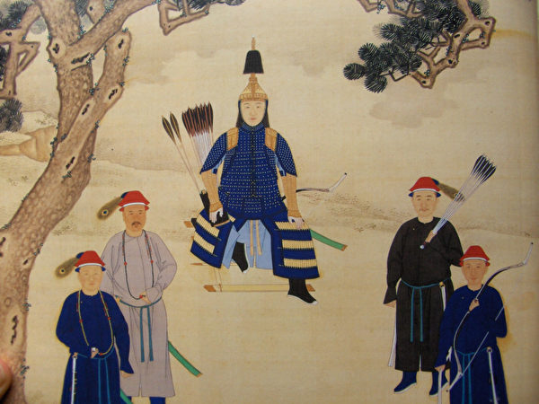 青年康熙出狩圖,局部(維基百科公共領域) 青年康熙出狩圖,局部(維基百科公共領域)