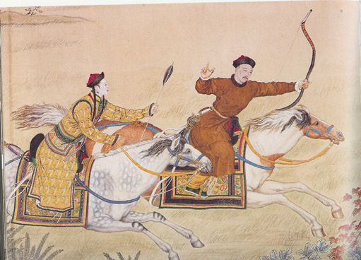 《威弧獲鹿圖》,乾隆皇帝行獵,郎世寧繪。(維基百科公共領域) 《威弧獲鹿圖》,乾隆皇帝行獵,郎世寧繪。(維基百科公共領域)