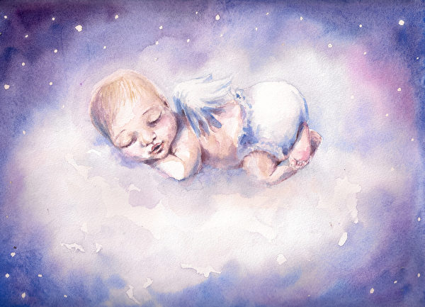 “婴儿意识的主体部分仍然与其来自的天体境界息息相通。”(Fotolia)