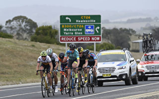 Riders break away early on stage one of the 2016 Herald Sun Tour cycling race, Healesville to Healesville, in Victoria on February 4, 2016.    AFP PHOTO / MAL FAIRCLOUGH  
-- IMAGE STRICTLY RESTRICTED TO EDITORIAL USE - STRICTLY NO COMMERCIAL USE -- / AFP / MAL FAIRCLOUGH        (Photo credit should read MAL FAIRCLOUGH/AFP/Getty Images)