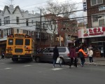 布碌崙八大道車禍 私家車與校車擦撞