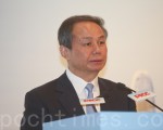 中国人民保险集团董事长兼中国财险董事长吴焰。（余钢／大纪元）
