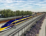 在4月21日 (週四) 的會議上，加州高速鐵路管理局官員提議更改高鐵系統在中央山谷 (Central Valley) 的計畫。（加州高鐵局）