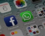 臉書執行長祖克柏呼籲巴西人硬起來，要求政府不得再次封鎖WhatsApp。圖為faebook和旗下即時通訊軟體WhatsApp。 (Justin Sullivan/Getty Images)