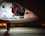 2016年5月21日，全球最大型的大阳能驱动飞机“阳光动力2号”抵达最终站俄亥俄州代顿。（Getty Images）
