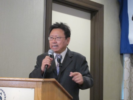 陈破空在六四27周年纽约纪念大会上发言。(林丹/大纪元)