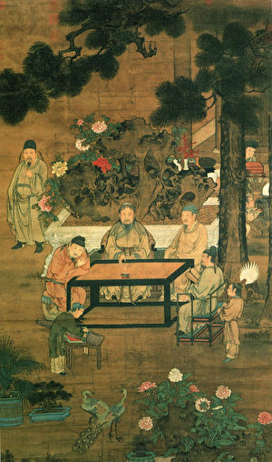 宋人〈十八學士圖〉（部分）繪杜如晦、房玄齡等文士，台北故宮博物院藏。（公有領域）