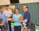 為里約奧運國手打氣 林全赴國訓中心送加菜金