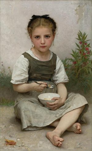 [法]威廉‧布格罗（William Bouguereau），《早餐》（Dejeuner Du Matin），布面油画，1887年作，91.5×55.9cm，私人收藏。(Courtesy of ARC)