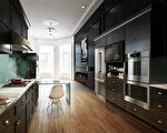 客製化的U型廚房，與愛德華式老建築合為一體。（Bosch Home Appliances提供）