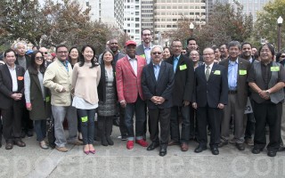 旧金山反罢免集会7议员到场 李孟贤表承诺