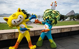 2016年里約奧運會吉祥物「維尼休斯」（左）和里約殘奧會吉祥物「湯姆」（右）。(YASUYOSHI CHIBA/AFP/Getty Images)