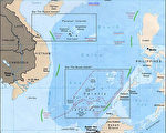 九段线是中共政府主张的各项男孩岛礁权益的依据，中华民国所主张的海域更大，有11段线。（维基百科公共领域）