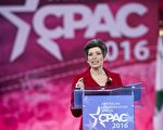 US Senator Joni Ernst, Republican of Iowa, speaks during the annual Conservative Political Action Conference (CPAC) 2016 at National Harbor in Oxon Hill, Maryland, outside Washington, March 3, 2016.
Republican activists, organizers and voters gather for the Conservative Political Action Conference at a critical moment for the Republican Party as Donald Trump marches towards the presidential nomination and GOP stalwarts consider whether -- or how -- to stop him. / AFP / SAUL LOEB        (Photo credit should read SAUL LOEB/AFP/Getty Images)