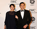 张智霖与太太袁咏仪。(Lintao Zhang/Getty Images for IWC)