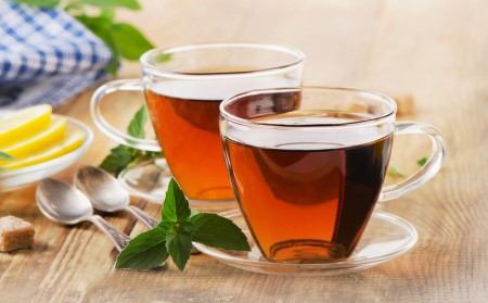 Cups of tea with mint leaves. Cups of tea with mint leaves.