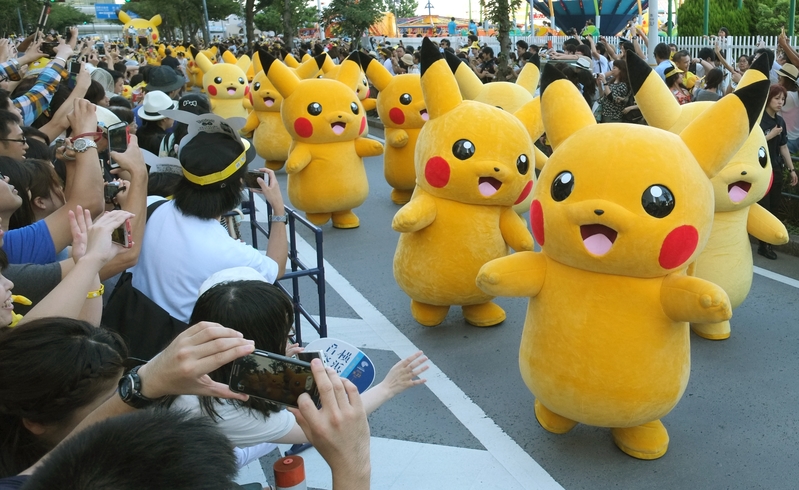 組圖 皮卡丘大遊行日本橫濱登場 Pokemon Go 大紀元