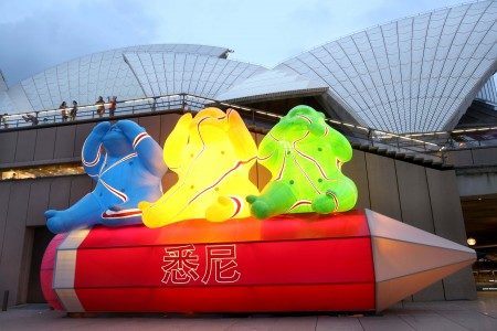 悉尼17中国新年花灯会将再添新瑞 生肖花灯 鸡造型花灯 黄历花灯会 大纪元