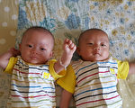 亚洲首例异位怀孕多胞胎。图为最后顺利生下2名健康男宝宝。（林口长庚医院提供／提供）