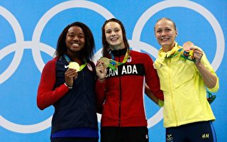 女子100米自由泳 美加同破奥运纪录夺金