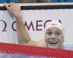 年仅16岁的泳坛新秀奥莱克夏克勇夺女子百米蝶泳银牌。（加通社）
