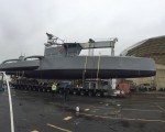 美國國防武器承包商雷多斯於2016年8月5日宣布，無人駕駛的「海洋獵人」潛艇，成功的完成數個首次海航測試項目，預計將於2年後加入美國海防行列。（DARPA）