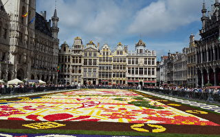 世界之最 第20屆布魯塞爾花地毯現日本風格