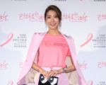 女星宋米秦出席乳癌防治宣导活动暨电影慈善首映会。（安可电影提供）