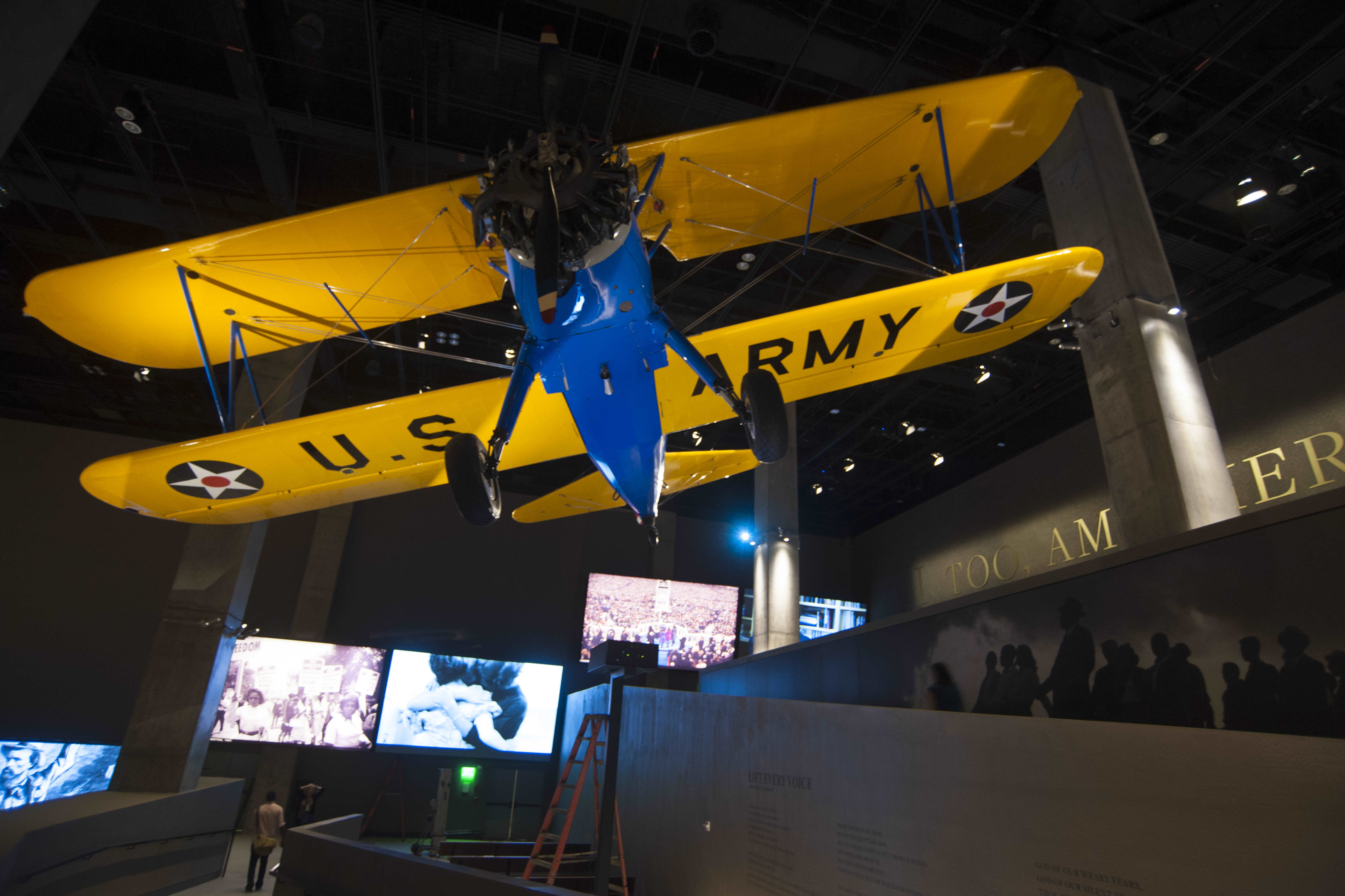 其中一架倖存的塔斯克基飛行員（Tuskegee Airmen）所用的戰勝機。塔斯克基飛行員是美國在二戰期間的一隊非裔美國飛行員。 (PRESTON KERES/AFP/Getty Images)