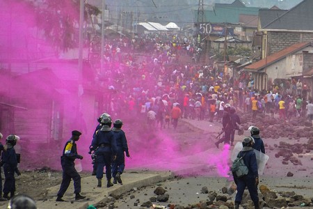 19日,民主剛果首都發生騷亂。(AFP/Getty Images)