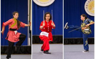 組圖：新唐人武術大賽女子器械組決賽