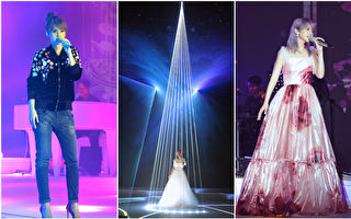 楊丞琳在台北首次舉辦新歌演唱會，獻唱10首新曲及過去鮮少演唱的驚喜曲目 。（環球EMI／大紀元合成）