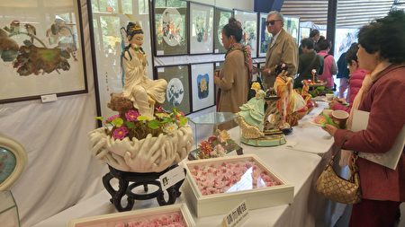 圖:林李淑枝藝術展現場。(邱晨/大紀元)