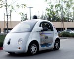 谷歌公司正在加州測試的無人駕駛車。 (NOAH BERGER/AFP/Getty Images)