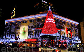 组图：韩国首尔商圈浪漫圣诞灯饰