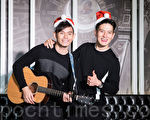 馬來西亞雙人男子團體FS 12月20日在台北出席公益單曲發布記者會。（陳柏州／大紀元）