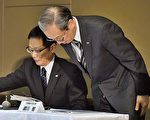 圖為東芝公司社長網川智在12月27日新聞發佈會上。 (KAZUHIRO NOGI/AFP/Getty Images)