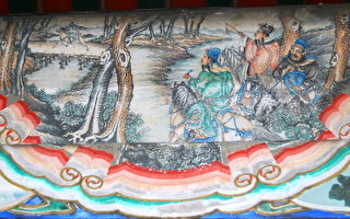 颐和园长廊彩绘中的徐庶荐诸葛故事。（公有领域）