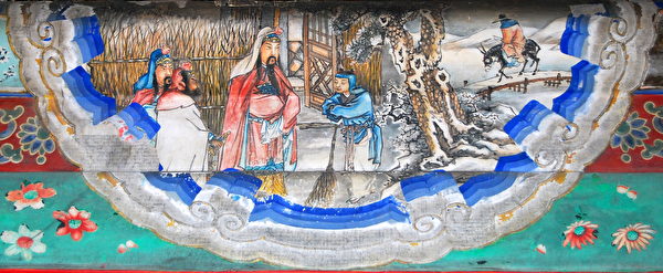 颐和园长廊上的彩绘：三顾茅庐。（公有领域）