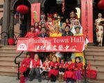 法拉盛年初一舞龍遊行 喜迎雞年