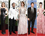 好莱坞众星均盛装出席第74届金球奖红毯。（Getty Images／大纪元合成）