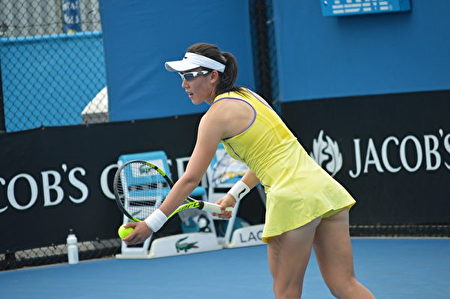 郑赛赛在2016年澳网比赛中。（Rado提供）