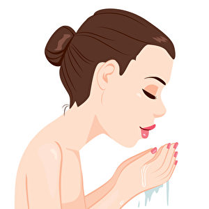 泡沫“轻涂”全脸,用清水或温水(约30~35℃)冲洗,至肌肤不残留泡沫。(大纪元制图)