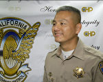 加州高速路巡警新聞官陶定正警官。（楊陽／大紀元）